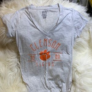 Clemson Tigers Gray V-Neck T-Shirt